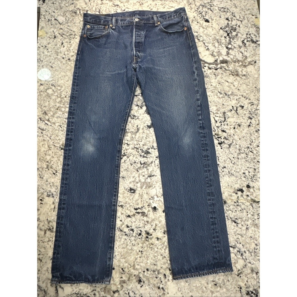 Retro Levi's 501 Jeans Mens Size 38x30 (36x29.5) Blue Original Straight Denim